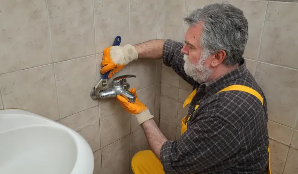 a male plumbing technician smiling at the camera from quality plumbing leander in Austin, TX - Austin TX a male plumbing technician smiling at the camera from quality plumbing leander in Austin, TX - Austin TX