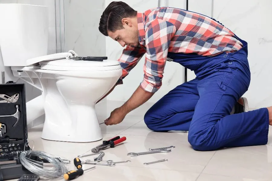 a male plumber fixing a sink pipe from quality plumbing leander in Dallas, TX - Dallas TX