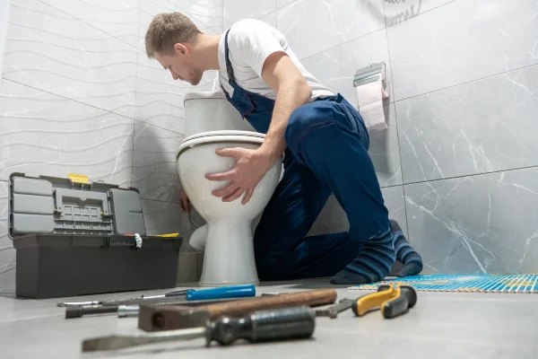 a male plumber unclogging a sink from quality plumbing leander in Dallas, TX - Dallas TX
