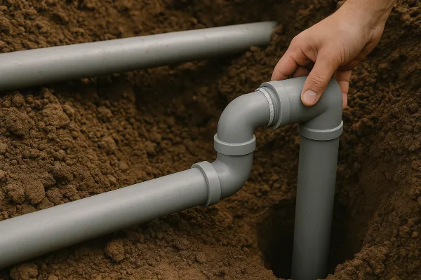 PVC pipes going underground from quality plumbing leander in Irving, TX - Irving TX PVC pipes going underground from quality plumbing leander in Irving, TX - Irving TX