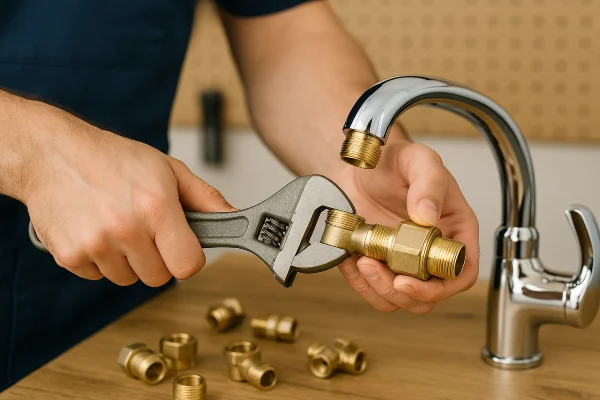 a male plumber installing a toilet from quality plumbing leander in Leander, TX Plumber near me a male plumber installing a toilet from quality plumbing leander in Leander, TX Plumber near me