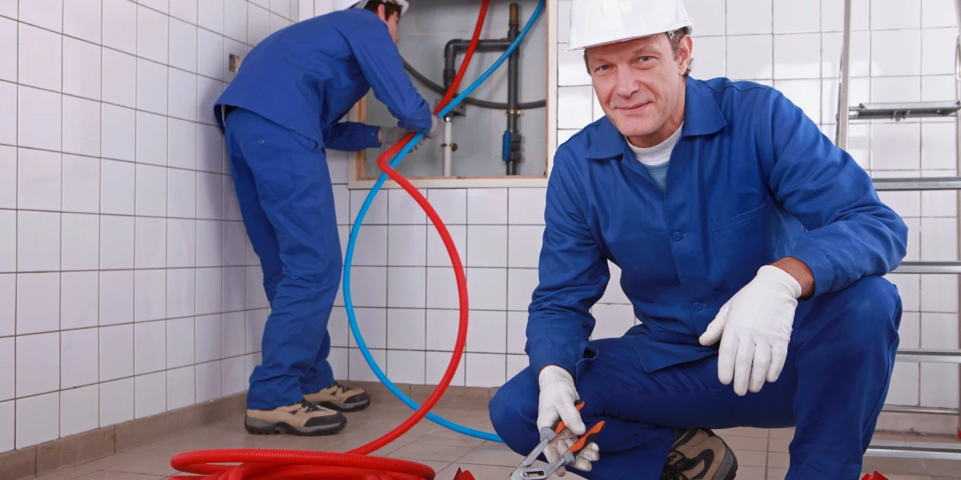 male plumber fixing a bathroom faucet from quality plumbing leander in Leander, TX - Water Heater Repair