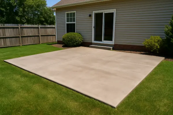 a house featuring a concrete patio